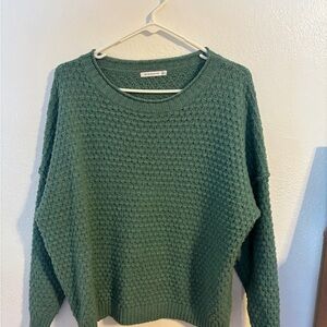 Staccato Textured Knit Sweater in Teal